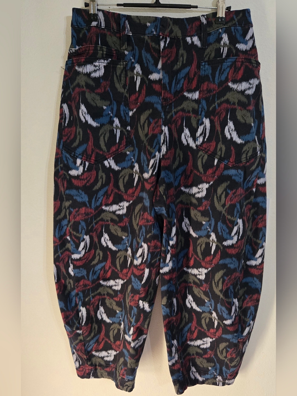 Wide Leg Floral-Print Jeans - Multicolor